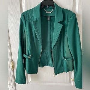 Green jacket with silver details